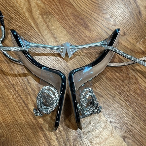 Public Desire x Dolls Kill Glimmer Rhinestone Wrap Heels black size 8 women’s - Picture 6 of 11